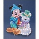 36-inch Disney Mickey Mouse With Snowmouse Lighted Yard Art with 150 Lights 