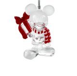 Mickey's Christmas Gift Crystal Ornament   