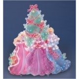 48-inch Disney Fairy Tail Princess Trio With Christmas Tree Lighted Yard Art 