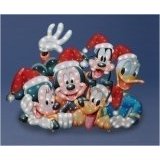 48-inch Disney Mickey & Friends In Santa Hats Lighted Yard Art