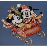 39-inch Classic Disney Minnie & Mickey Mouse In Sleigh 